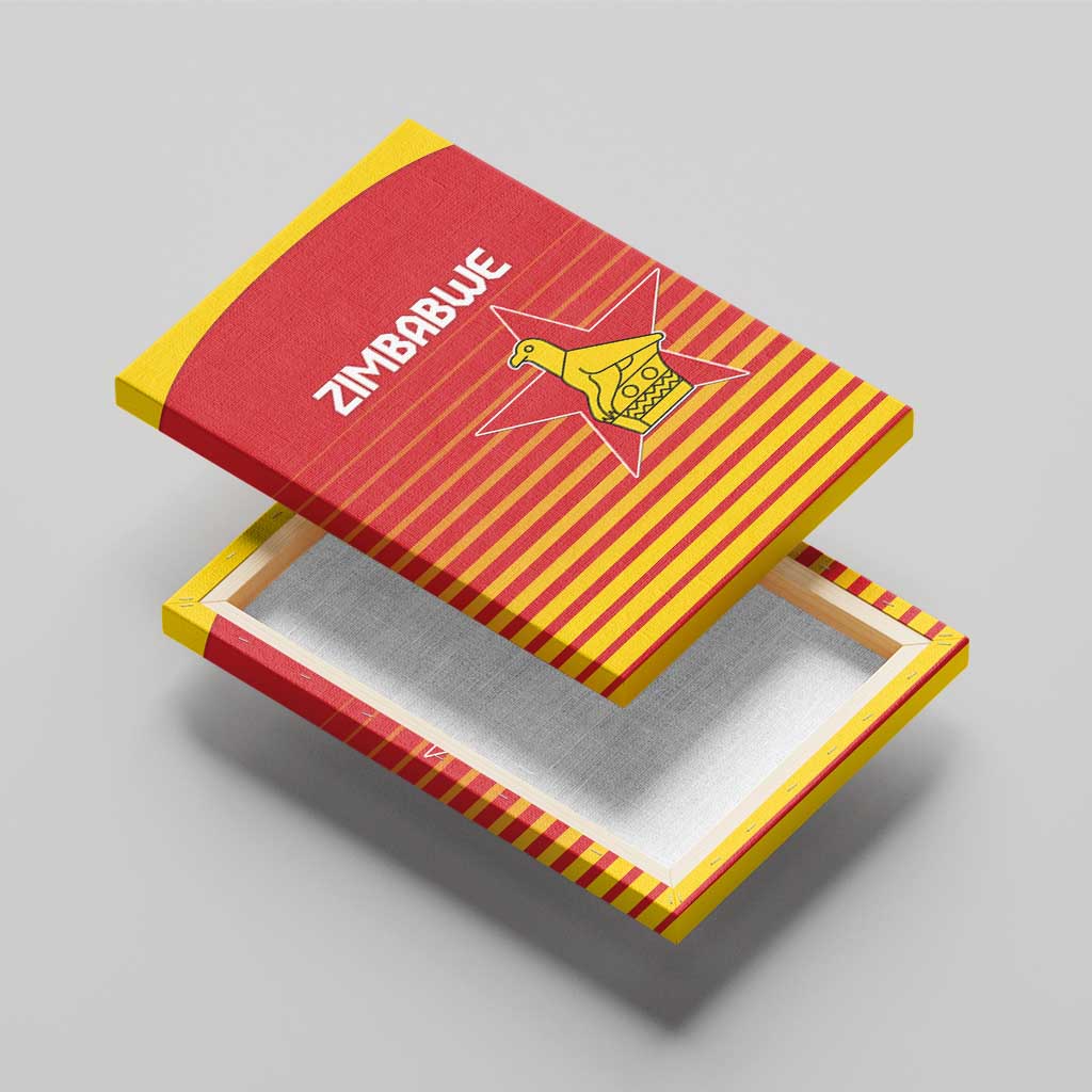 Zimbabwe Cricket Canvas Wall Art Come On Chevrons - African Pride
