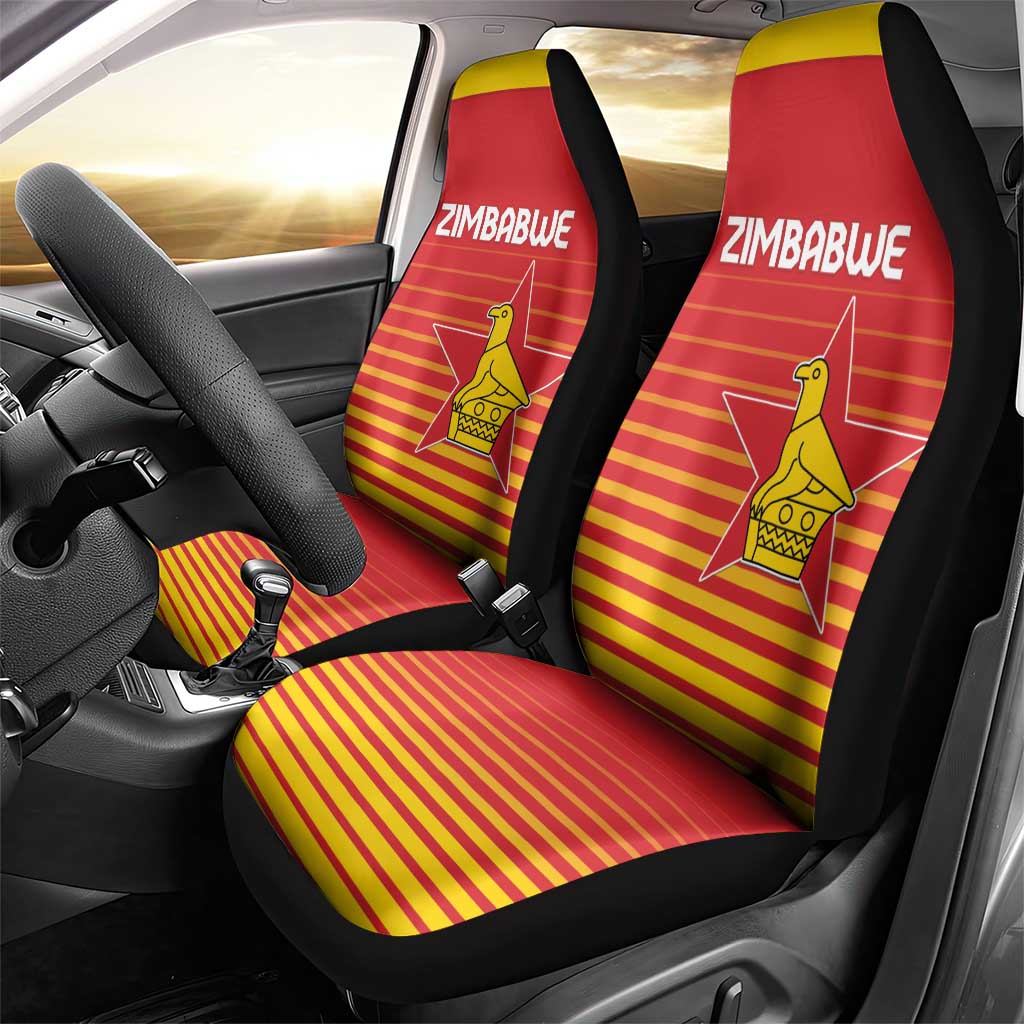 Zimbabwe Cricket Car Seat Cover Come On Chevrons - African Pride