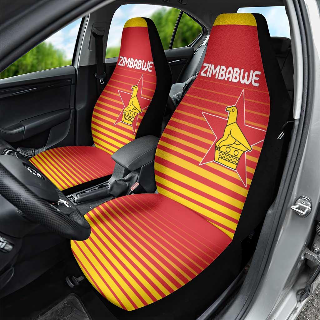 Zimbabwe Cricket Car Seat Cover Come On Chevrons - African Pride
