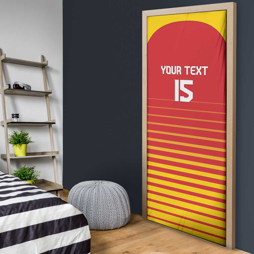 Custom Zimbabwe Cricket Door Cover Go Chevrons Go