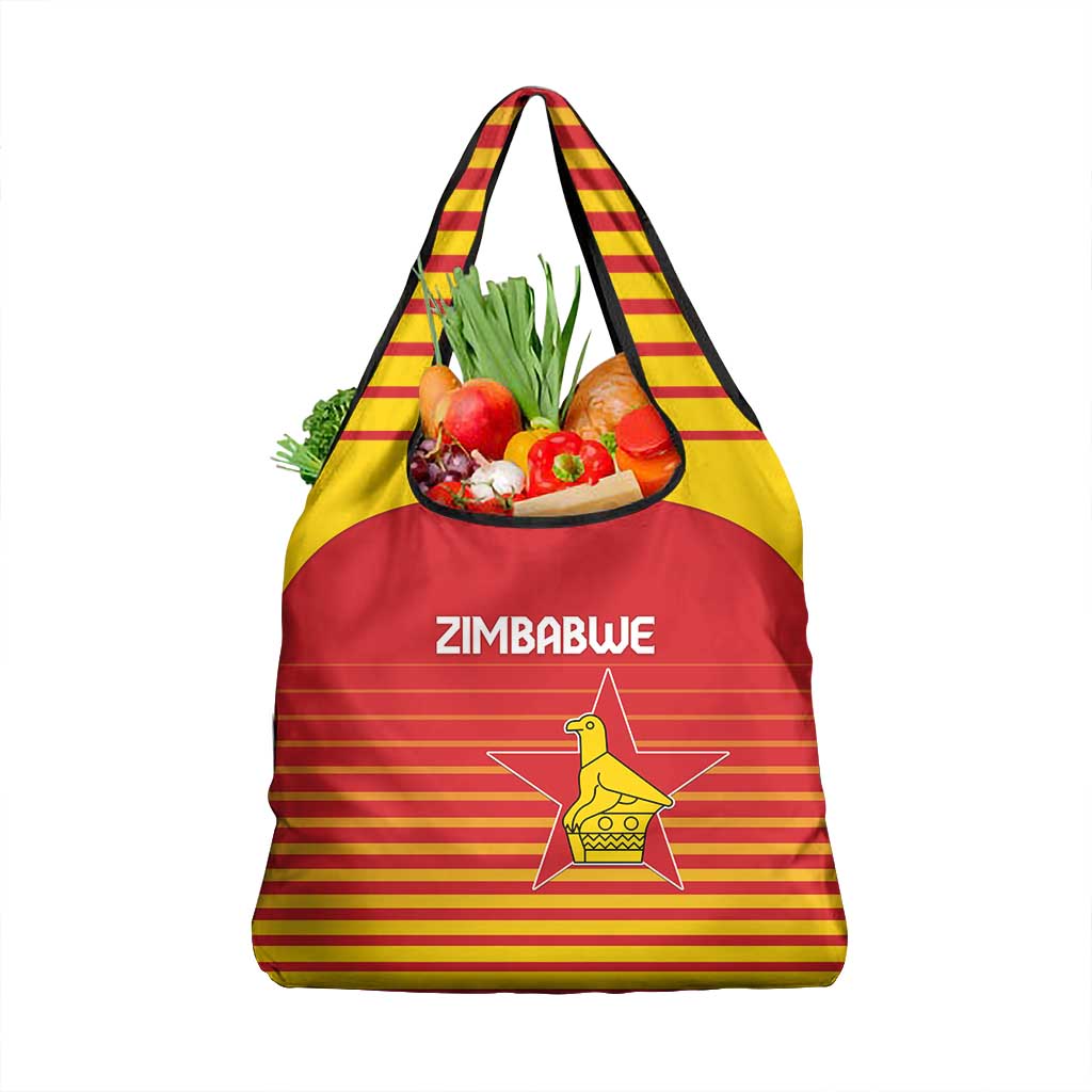Zimbabwe Cricket Grocery Bag Come On Chevrons - African Pride