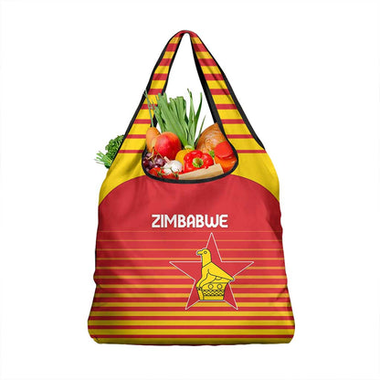 Zimbabwe Cricket Grocery Bag Come On Chevrons - African Pride