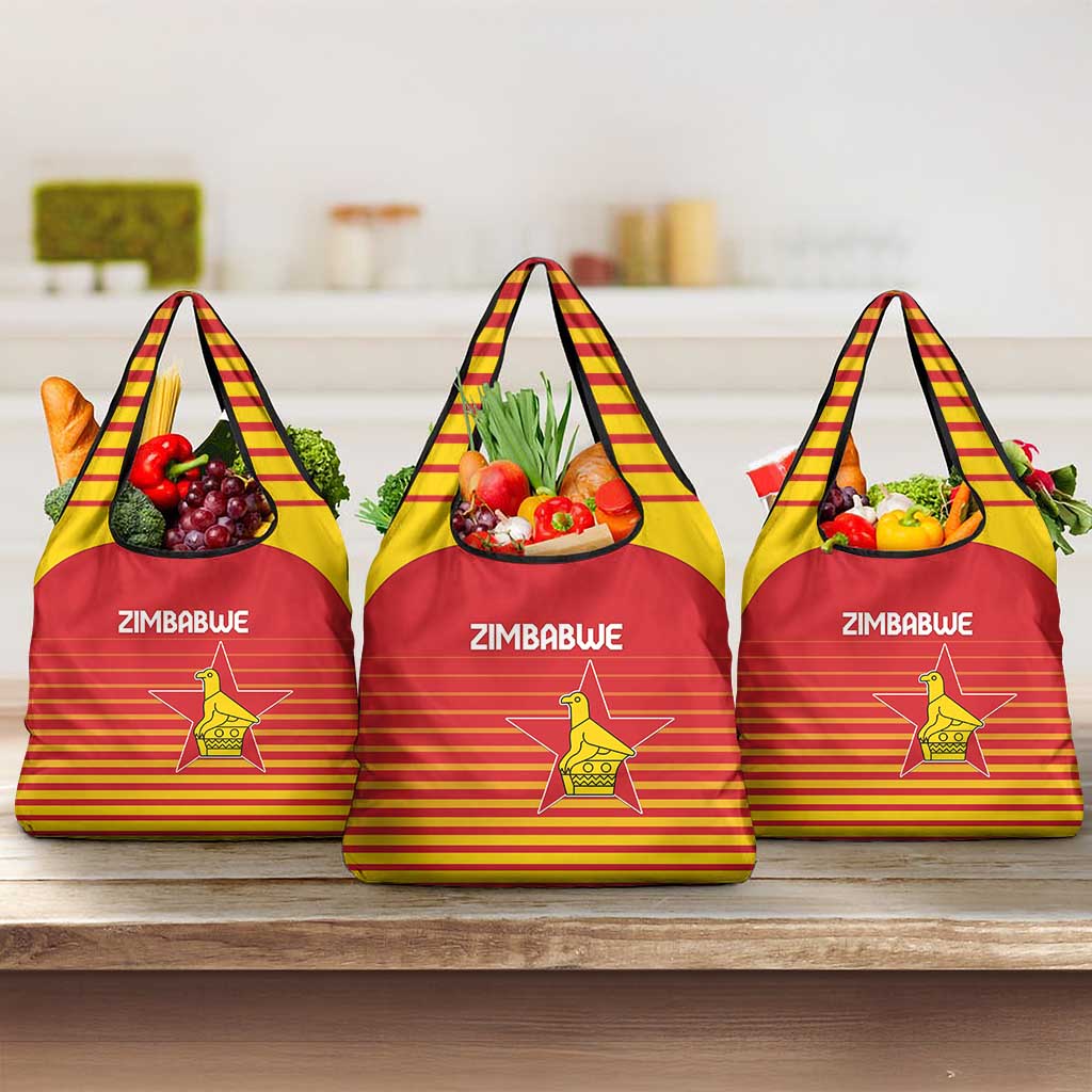 Zimbabwe Cricket Grocery Bag Come On Chevrons - African Pride