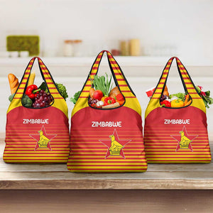 Zimbabwe Cricket Grocery Bag Come On Chevrons - African Pride