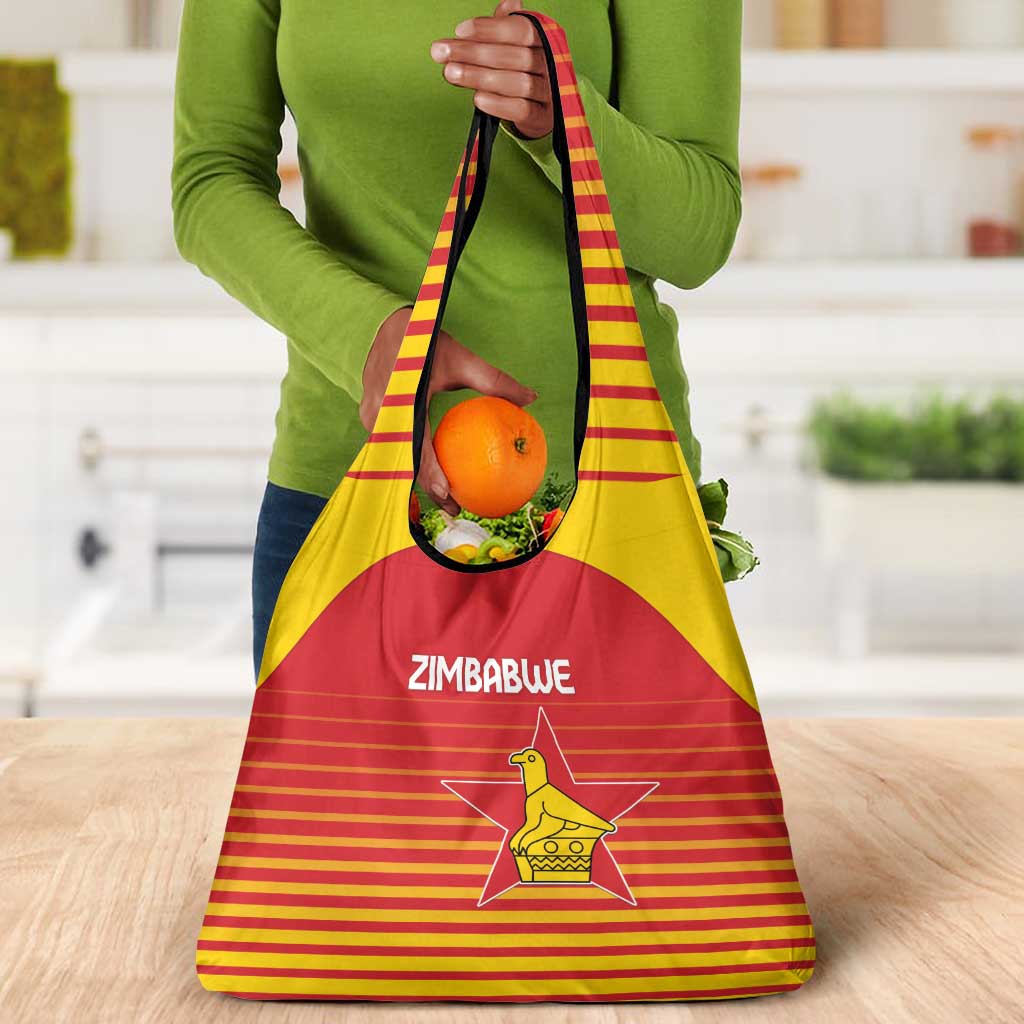 Zimbabwe Cricket Grocery Bag Come On Chevrons - African Pride