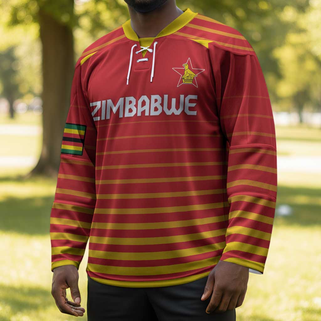 Custom Zimbabwe Cricket Hockey Jersey Go Chevrons Go
