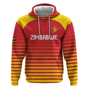 Custom Zimbabwe Cricket Hoodie Come On Chevrons - African Pride