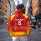 Custom Zimbabwe Cricket Hoodie Come On Chevrons - African Pride