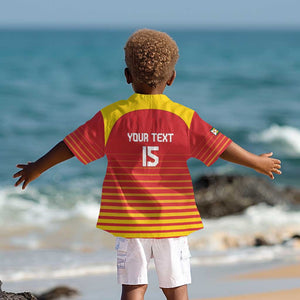 Custom Zimbabwe Cricket Kid Hawaiian Shirt Come On Chevrons - African Pride
