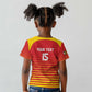 Custom Zimbabwe Cricket Kid T shirt Come On Chevrons - African Pride