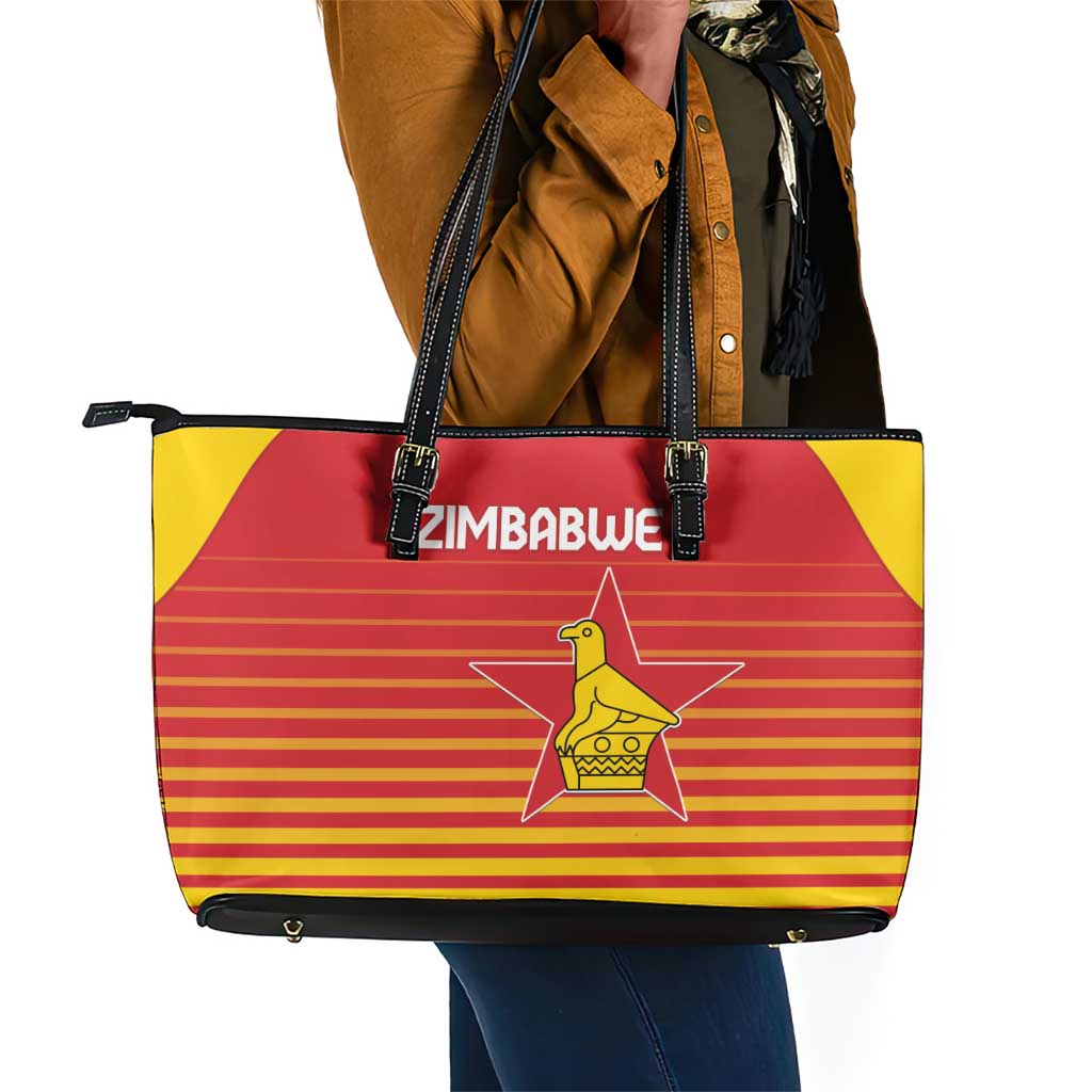 Zimbabwe Cricket Leather Tote Bag Come On Chevrons - African Pride