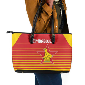 Zimbabwe Cricket Leather Tote Bag Come On Chevrons - African Pride