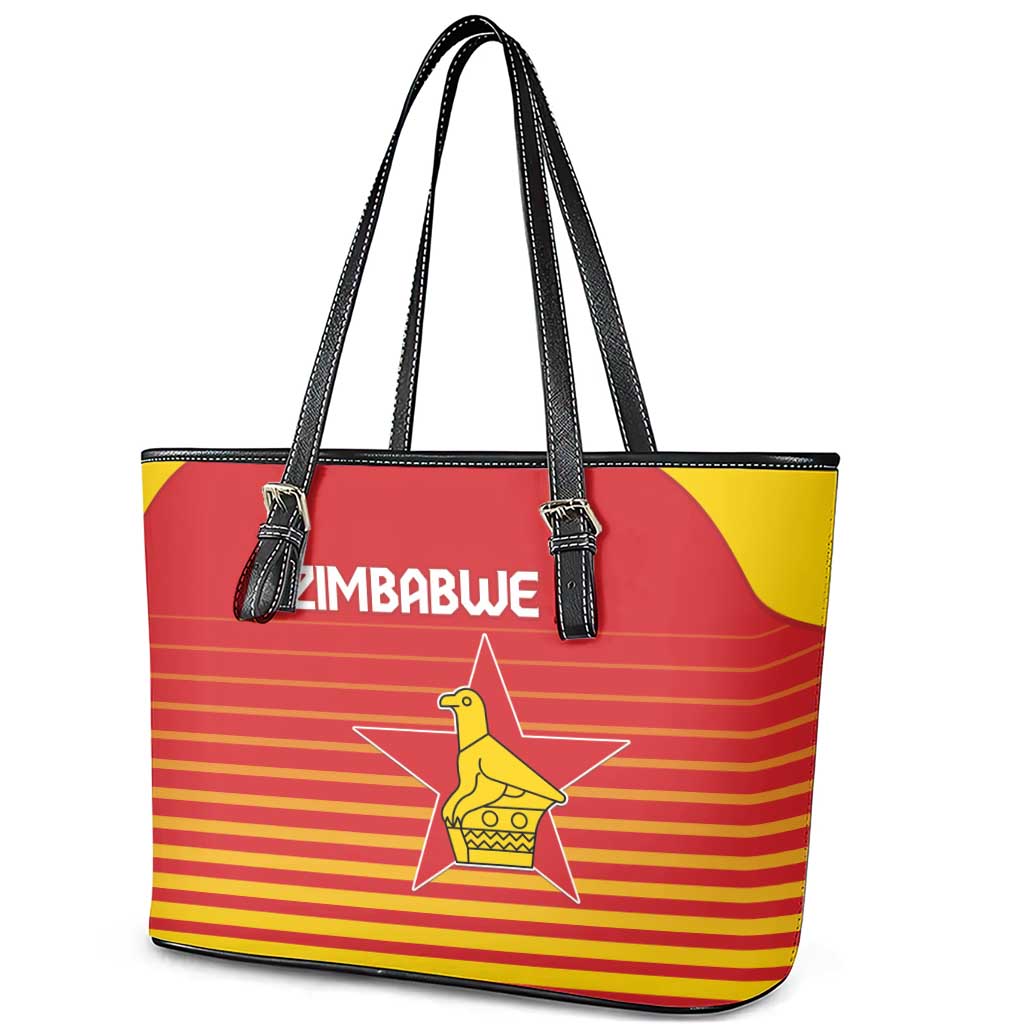 Zimbabwe Cricket Leather Tote Bag Come On Chevrons - African Pride