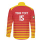 Custom Zimbabwe Cricket Long Sleeve Button Shirt Come On Chevrons - African Pride