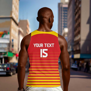 Custom Zimbabwe Cricket Men Tank Top Come On Chevrons - African Pride