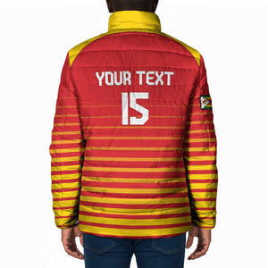 Custom Zimbabwe Cricket Padded Jacket Go Chevrons Go