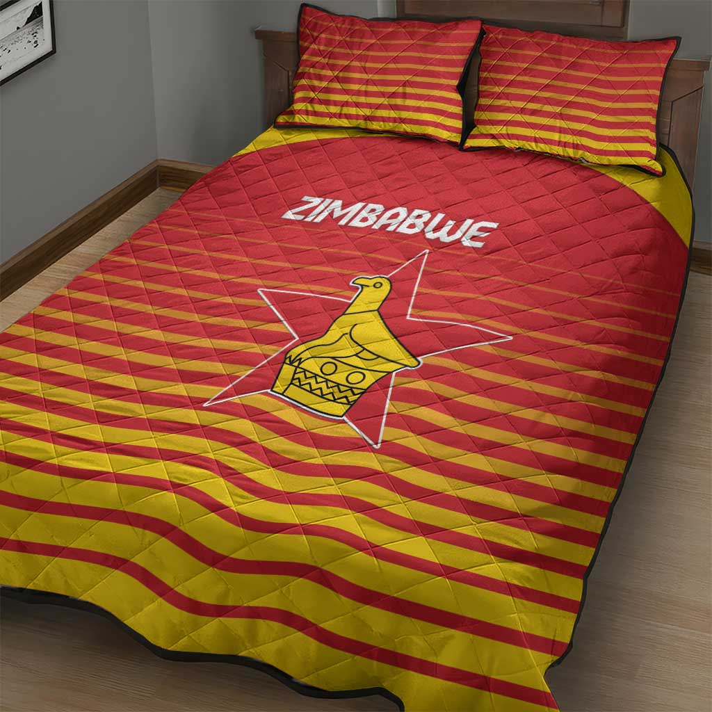 Zimbabwe Cricket Quilt Bed Set Come On Chevrons - African Pride