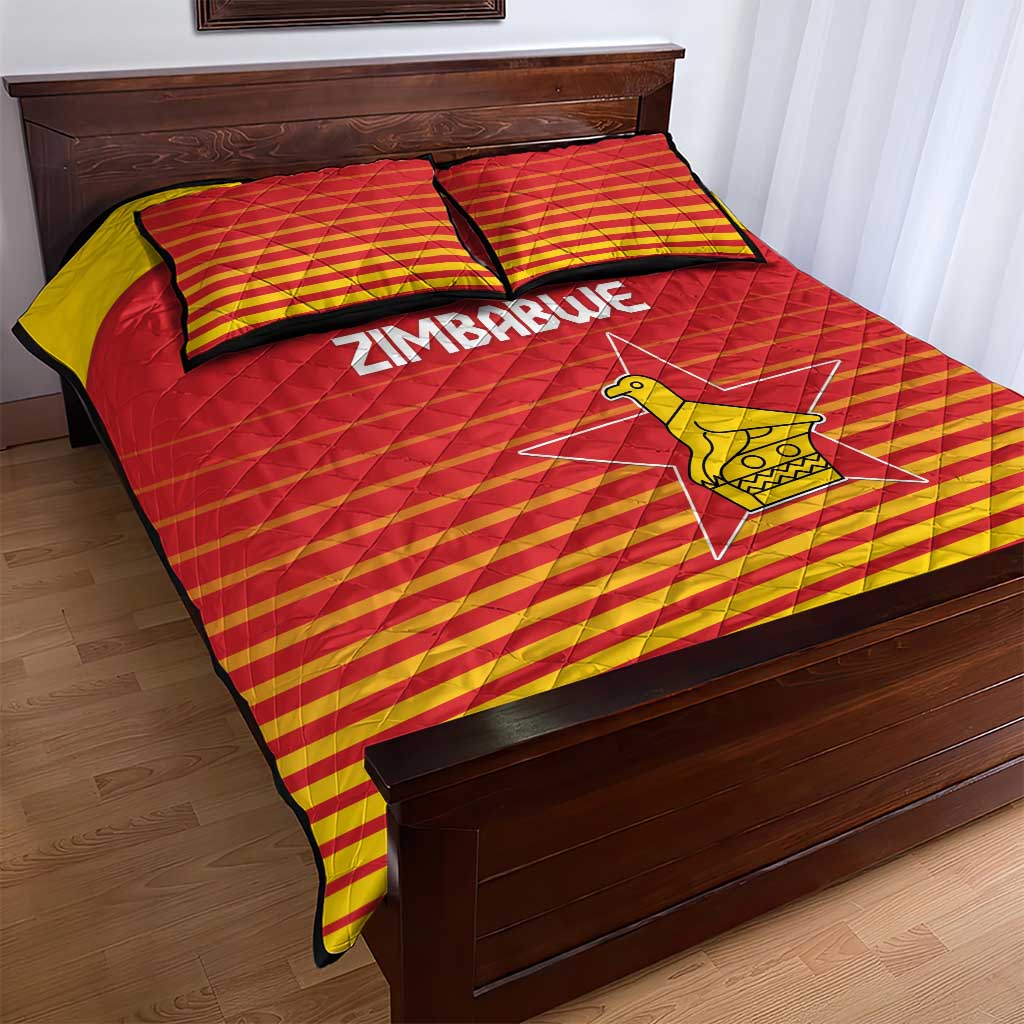 Zimbabwe Cricket Quilt Bed Set Come On Chevrons - African Pride