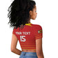 Custom Zimbabwe Cricket Raglan Cropped T shirt Come On Chevrons - African Pride