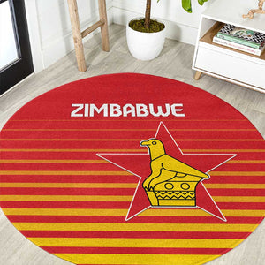 Zimbabwe Cricket Round Carpet Come On Chevrons - African Pride