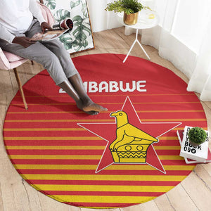 Zimbabwe Cricket Round Carpet Come On Chevrons - African Pride