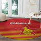 Zimbabwe Cricket Round Carpet Come On Chevrons - African Pride