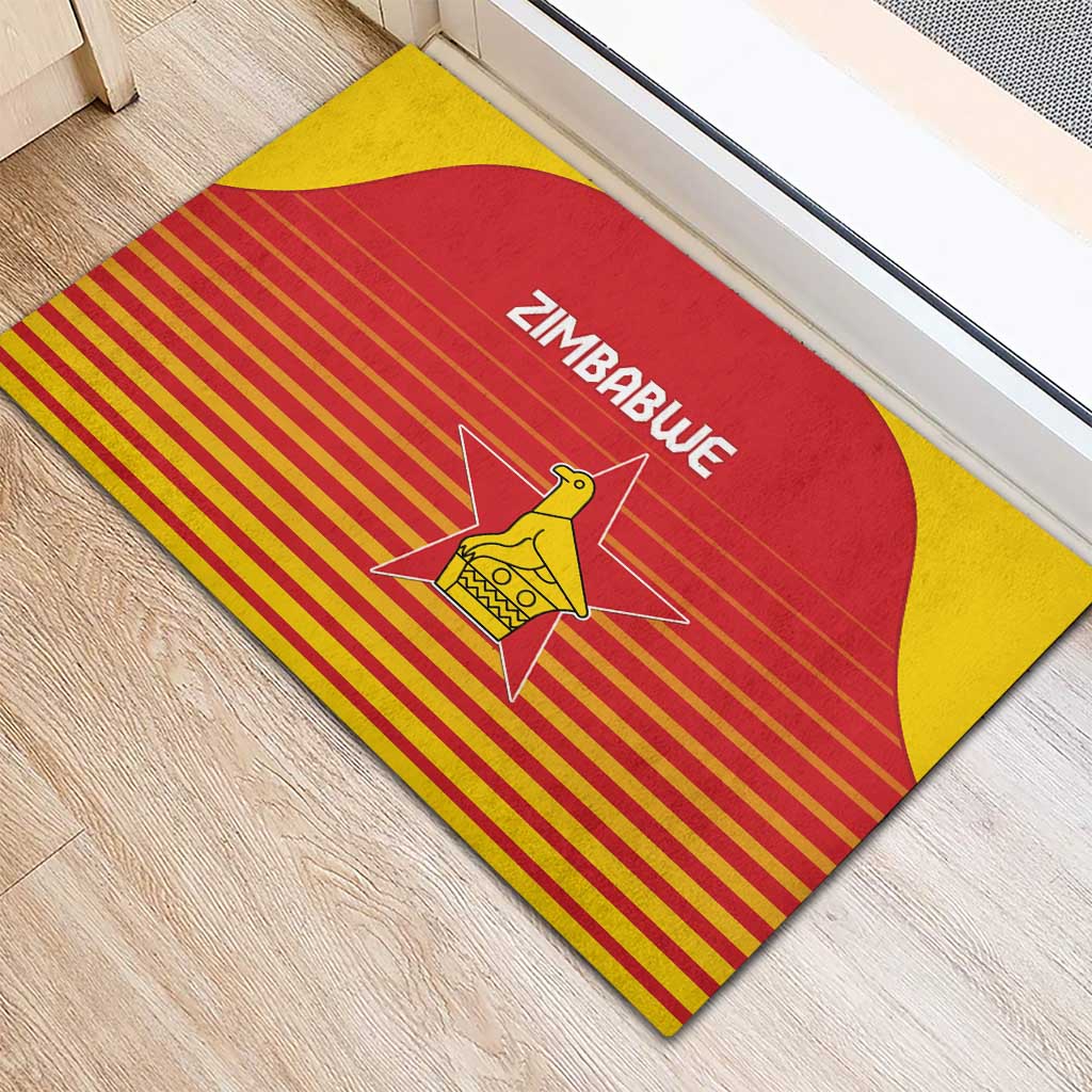 Zimbabwe Cricket Rubber Doormat Come On Chevrons - African Pride