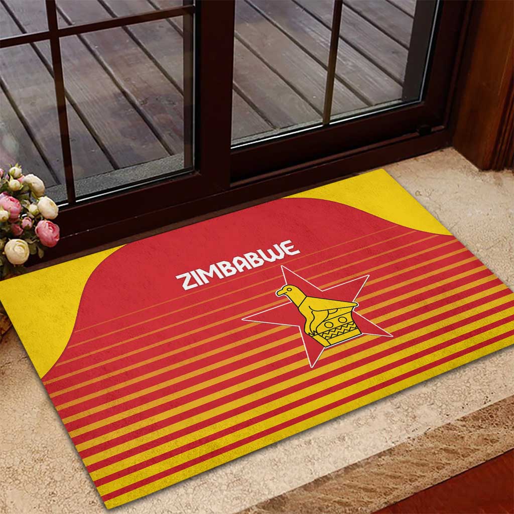 Zimbabwe Cricket Rubber Doormat Come On Chevrons - African Pride