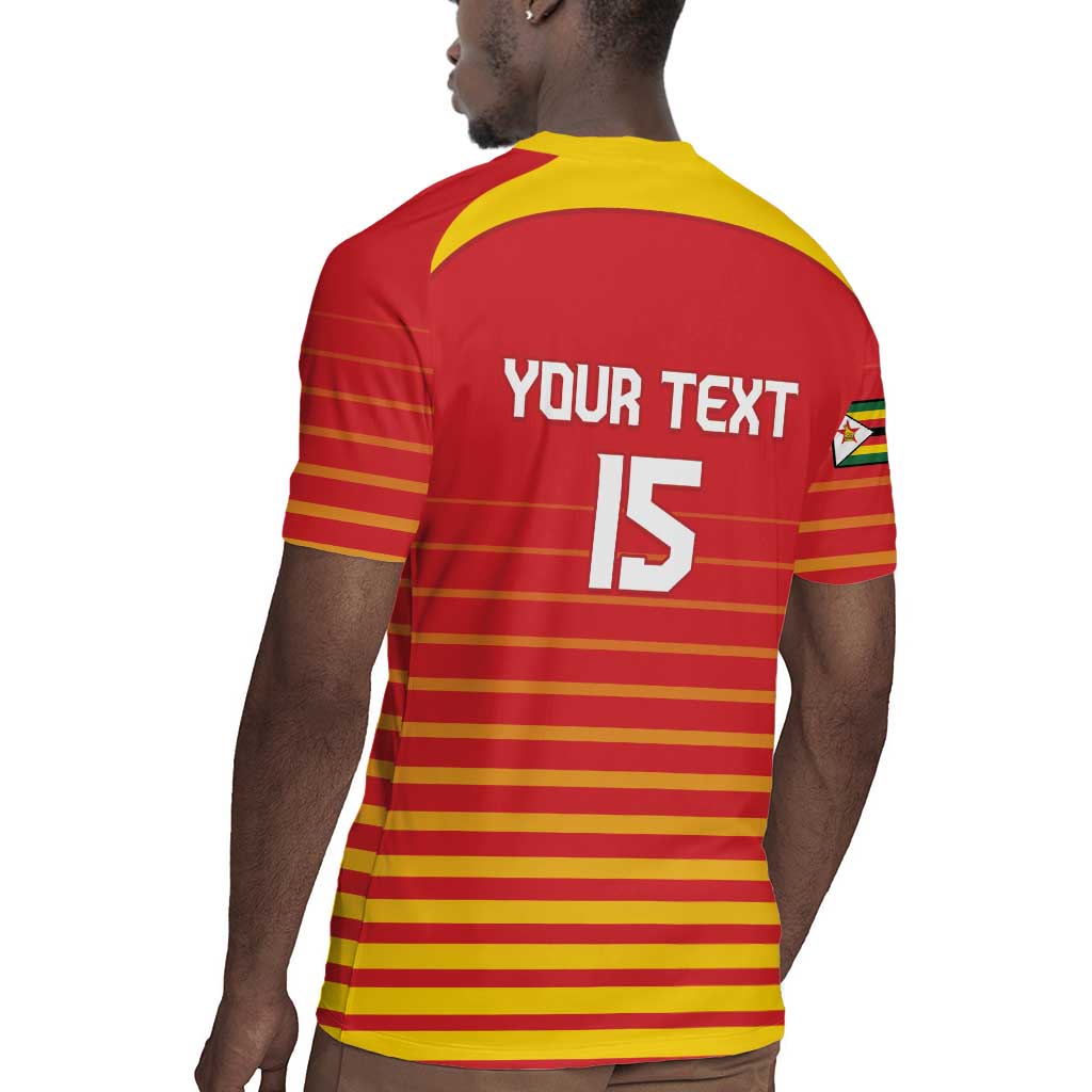 Custom Zimbabwe Cricket Rugby Jersey Come On Chevrons - African Pride