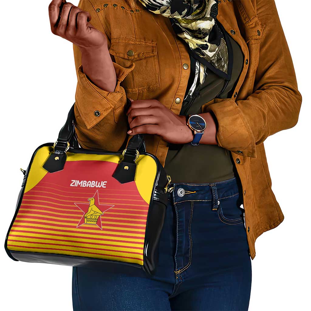 Zimbabwe Cricket Shoulder Handbag Come On Chevrons - African Pride