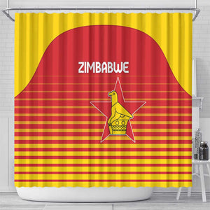 Zimbabwe Cricket Shower Curtain Come On Chevrons - African Pride