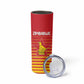 Custom Zimbabwe Cricket Skinny Tumbler Come On Chevrons - African Pride