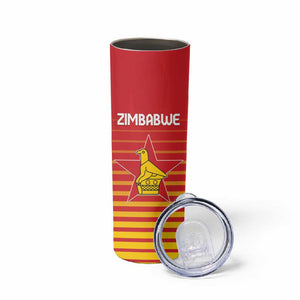Custom Zimbabwe Cricket Skinny Tumbler Come On Chevrons - African Pride