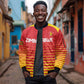 Custom Zimbabwe Cricket Sleeve Zip Bomber Jacket Come On Chevrons - African Pride