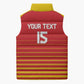 Custom Zimbabwe Cricket Sleeveless Puffer Jacket Go Chevrons Go