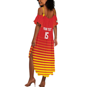 Custom Zimbabwe Cricket Summer Maxi Dress Come On Chevrons - African Pride