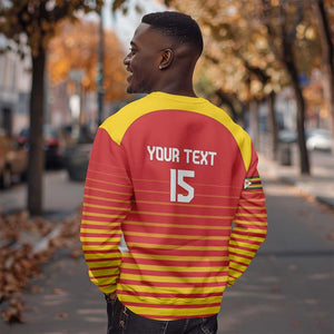 Custom Zimbabwe Cricket Sweatshirt Come On Chevrons - African Pride
