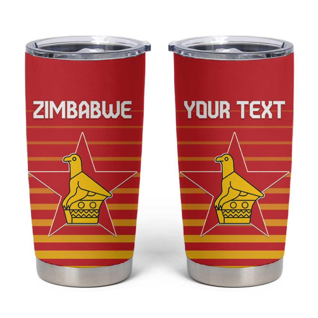 Custom Zimbabwe Cricket Tumbler Cup Come On Chevrons - African Pride