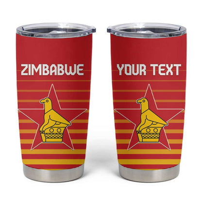 Custom Zimbabwe Cricket Tumbler Cup Come On Chevrons - African Pride