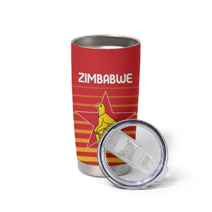 Custom Zimbabwe Cricket Tumbler Cup Come On Chevrons - African Pride