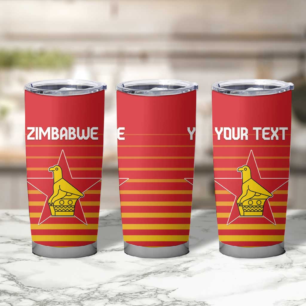 Custom Zimbabwe Cricket Tumbler Cup Come On Chevrons - African Pride