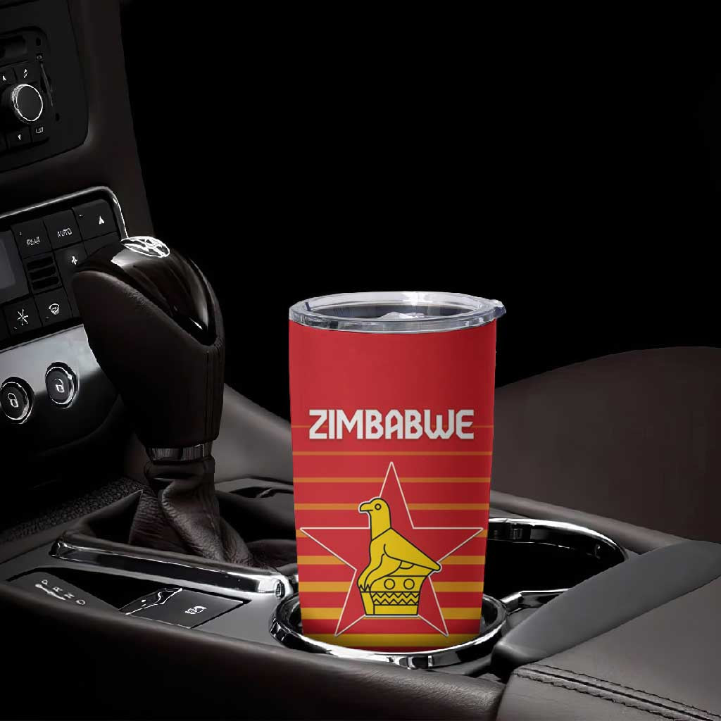 Custom Zimbabwe Cricket Tumbler Cup Come On Chevrons - African Pride