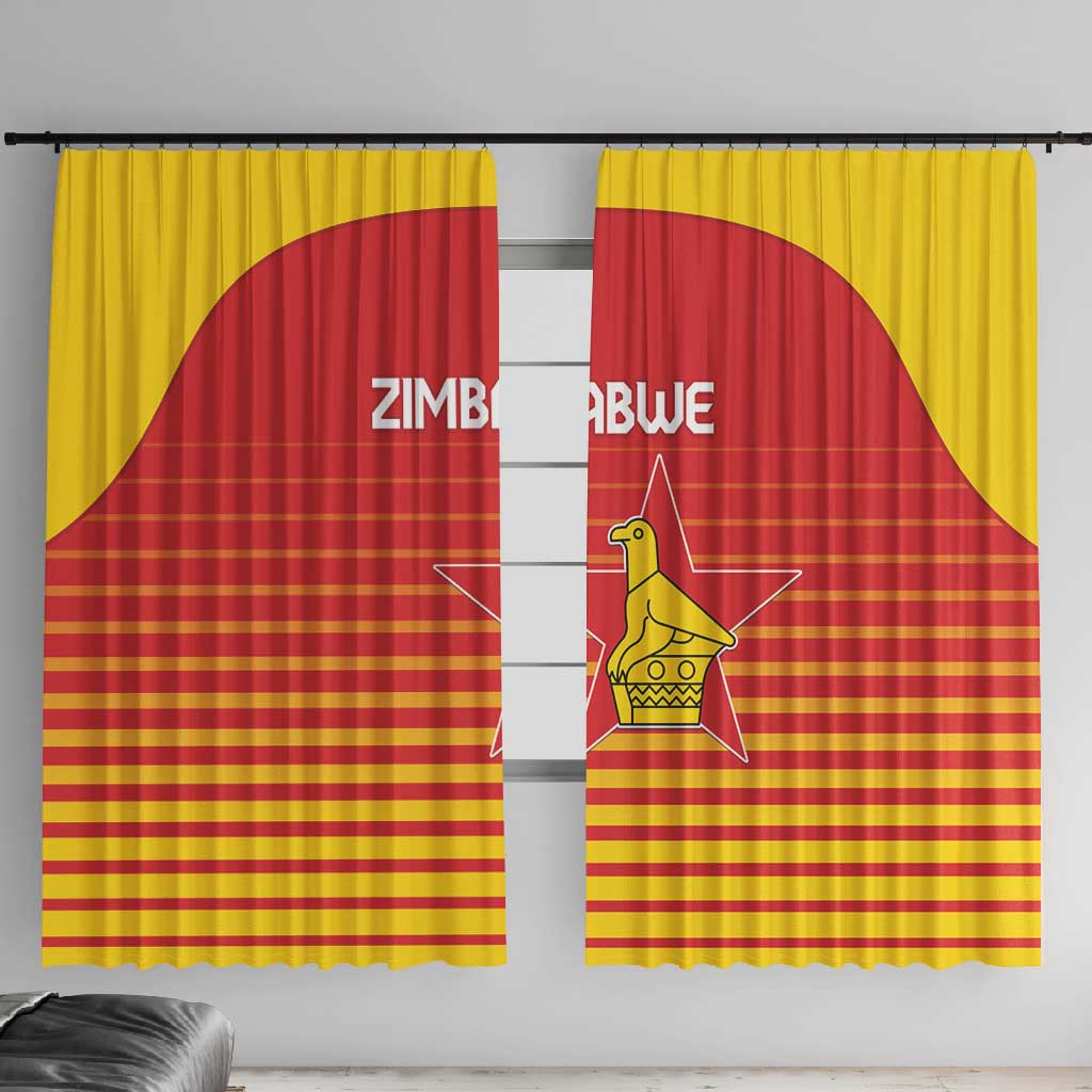 Zimbabwe Cricket Window Curtain Come On Chevrons - African Pride