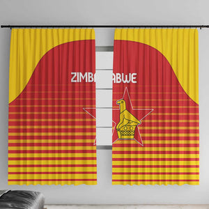 Zimbabwe Cricket Window Curtain Come On Chevrons - African Pride