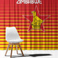 Zimbabwe Cricket Window Curtain Come On Chevrons - African Pride