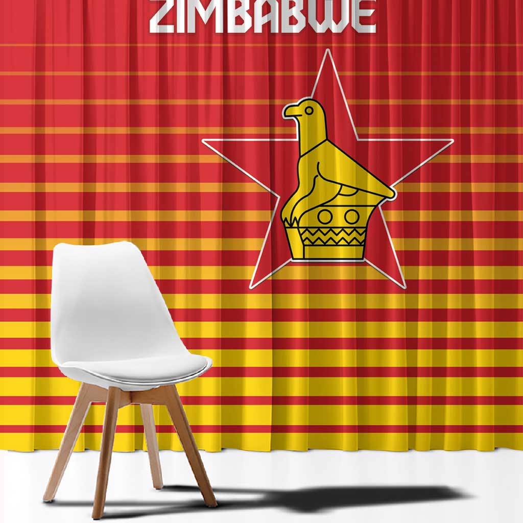 Zimbabwe Cricket Window Curtain Come On Chevrons - African Pride