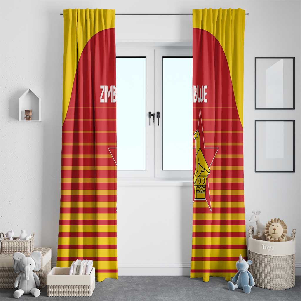 Zimbabwe Cricket Window Curtain Come On Chevrons - African Pride