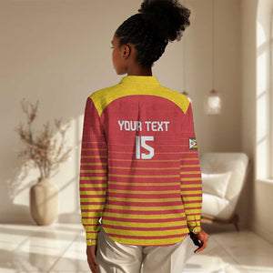 Custom Zimbabwe Cricket Women Casual Shirt Come On Chevrons - African Pride
