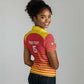 Custom Zimbabwe Cricket Women Polo Shirt Come On Chevrons - African Pride