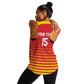 Custom Zimbabwe Cricket Women Racerback Tank Come On Chevrons - African Pride